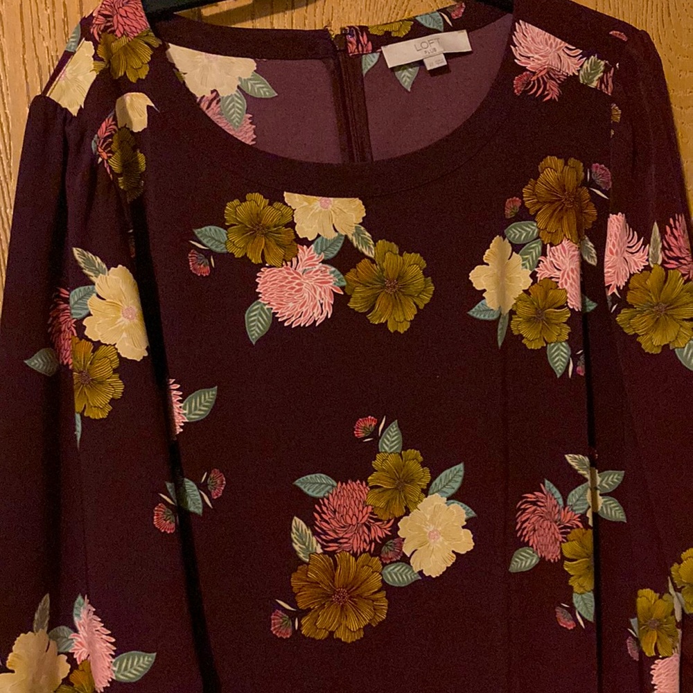 Loft Fall Floral Dress
